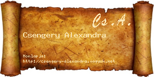 Csengery Alexandra névjegykártya