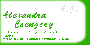 alexandra csengery business card